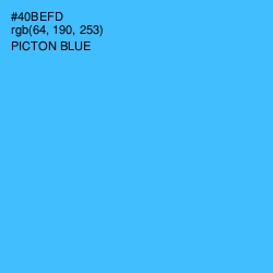 #40BEFD - Picton Blue Color Image